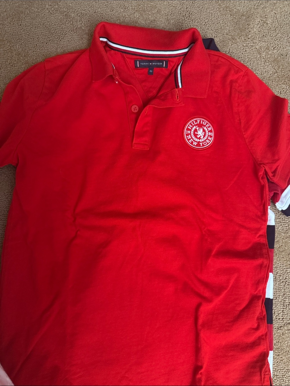 Tommy Hilfiger Red Polo with Crest Detail